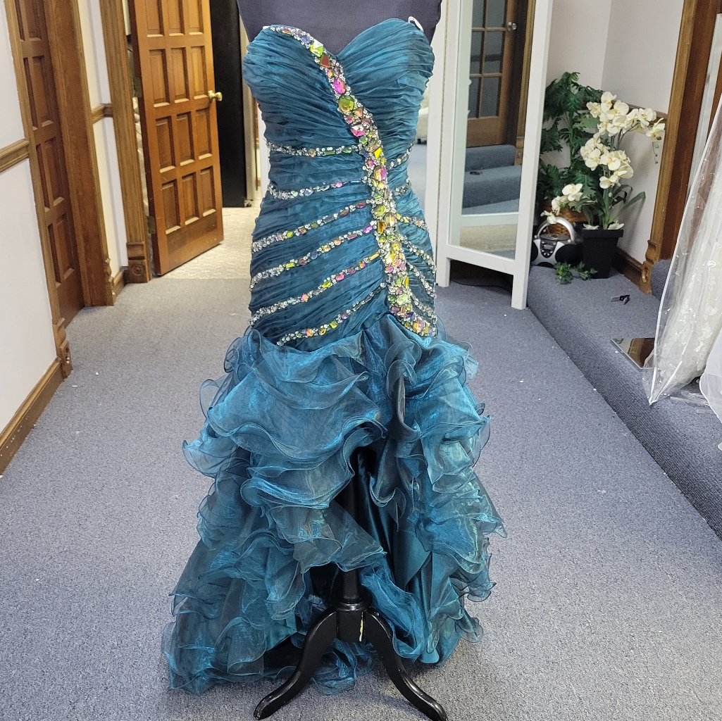 Partytime Peacock Homecoming Dress